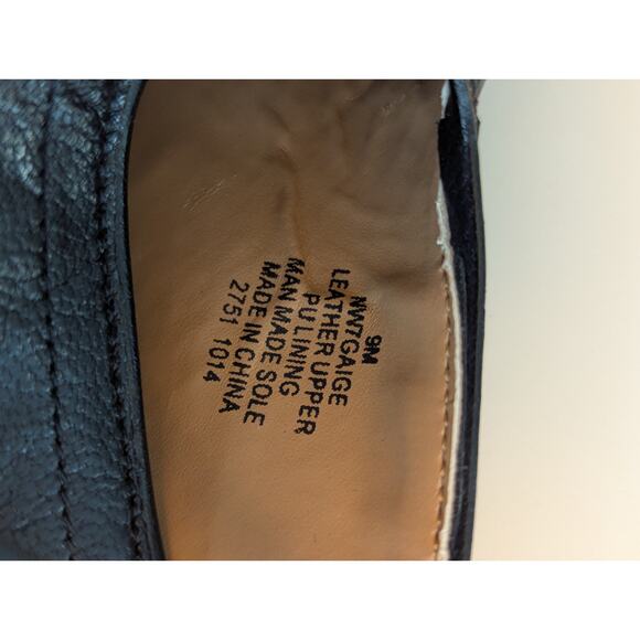 Nine West Black Leather Gaige Open Toe Peep Toe Sandal Heel Buckle Bootie Sz 9 - Picture 7 of 9